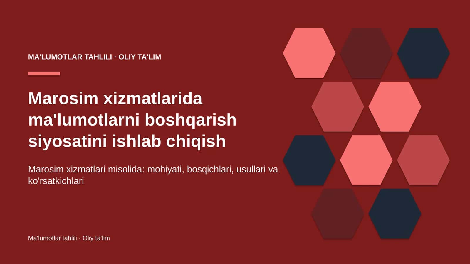marosim xizmatlarida ma'lumotlarni boshqarish siyosatini ishlab chiqish 4084 1