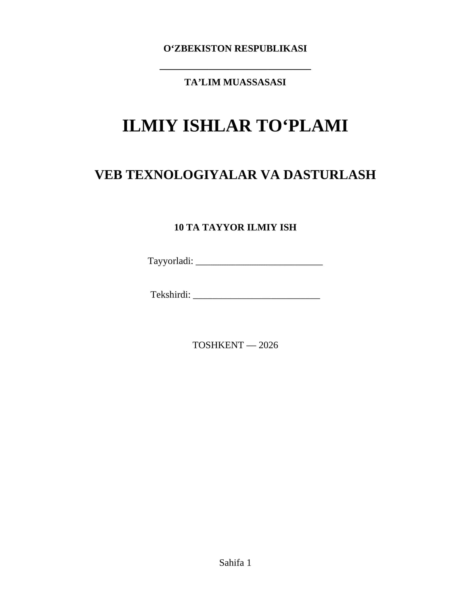 ILMIY ISHLAR TO‘PLAMI 1