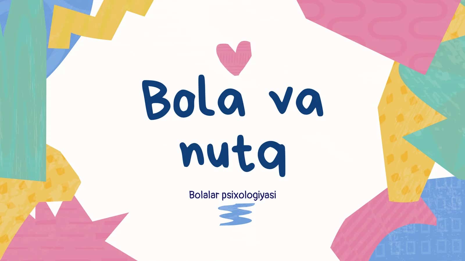 Bola va nutq 1