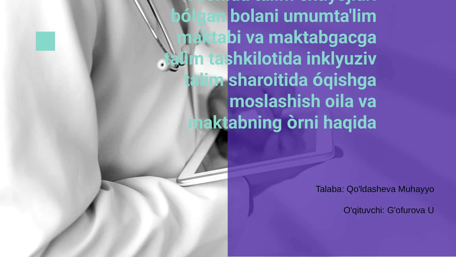 Alohida talim extiyojlari 1