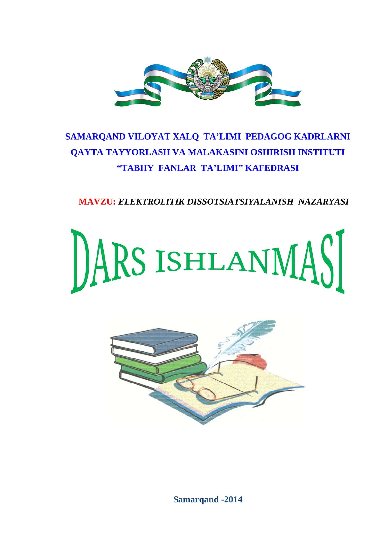 Elektrolitik dissotsiatsiyalanish nazaryasi 1