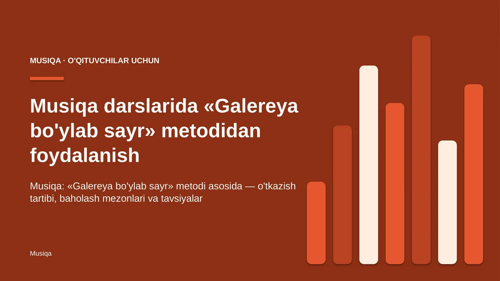 musiqa darslarida galereya bo'ylab sayr metodidan foydalanish 3724 1
