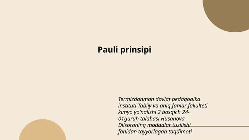 Pauli prinsipi 1