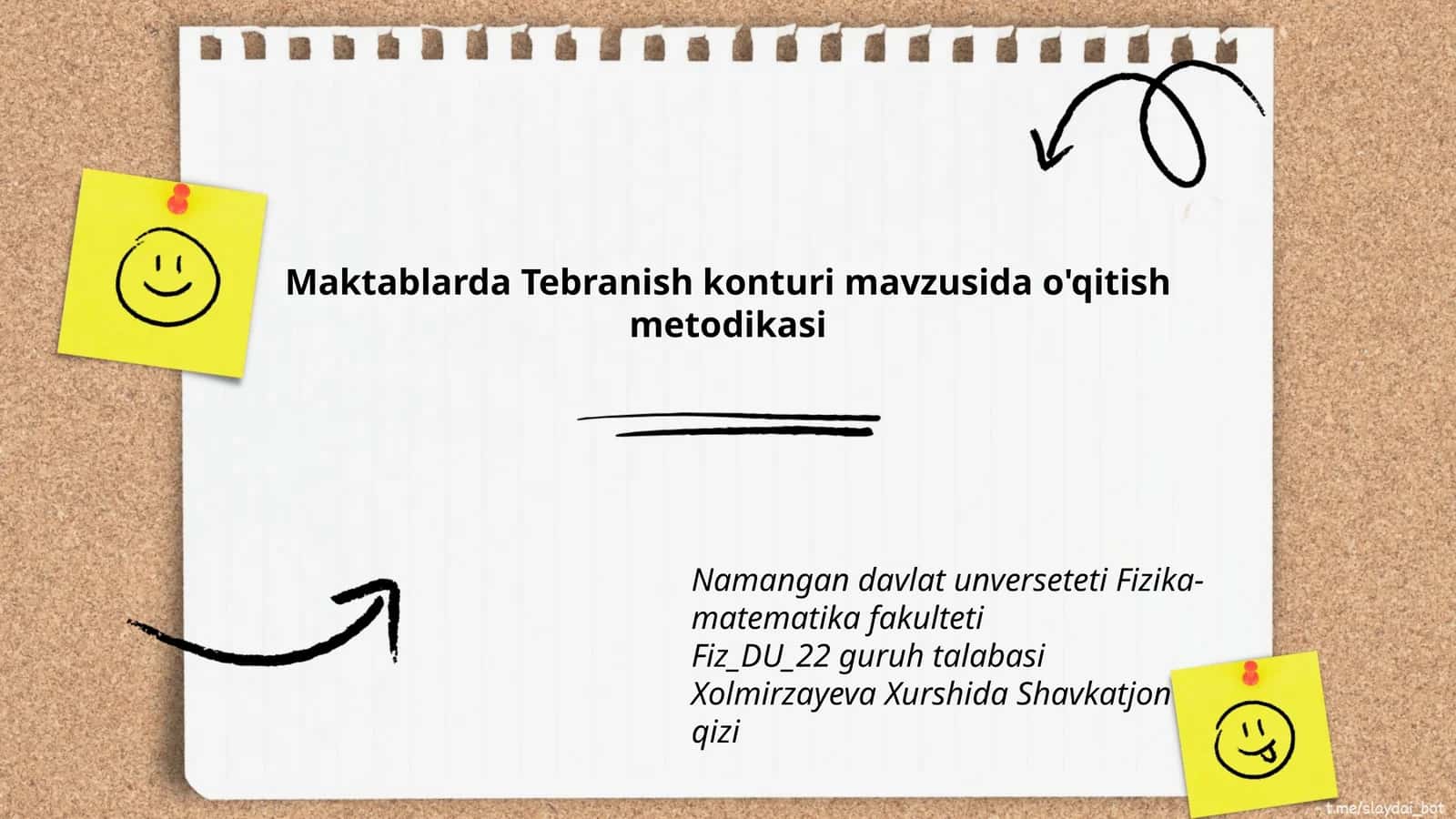 Maktablarda Tebranish konturi mavzusida o'qitish metodikasi 1