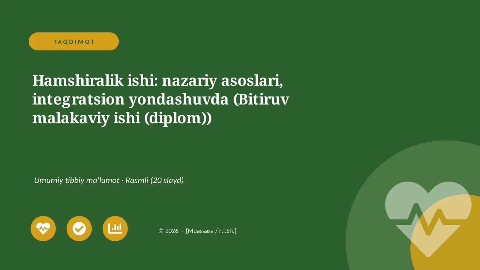 Hamshiralik ishi: nazariy asoslari, integratsion yondashuvda (Bitiruv malakaviy ishi (diplom)) 1