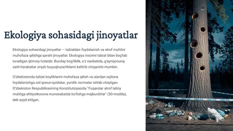 Ekologiya sohasidagi jinoyatlar 1
