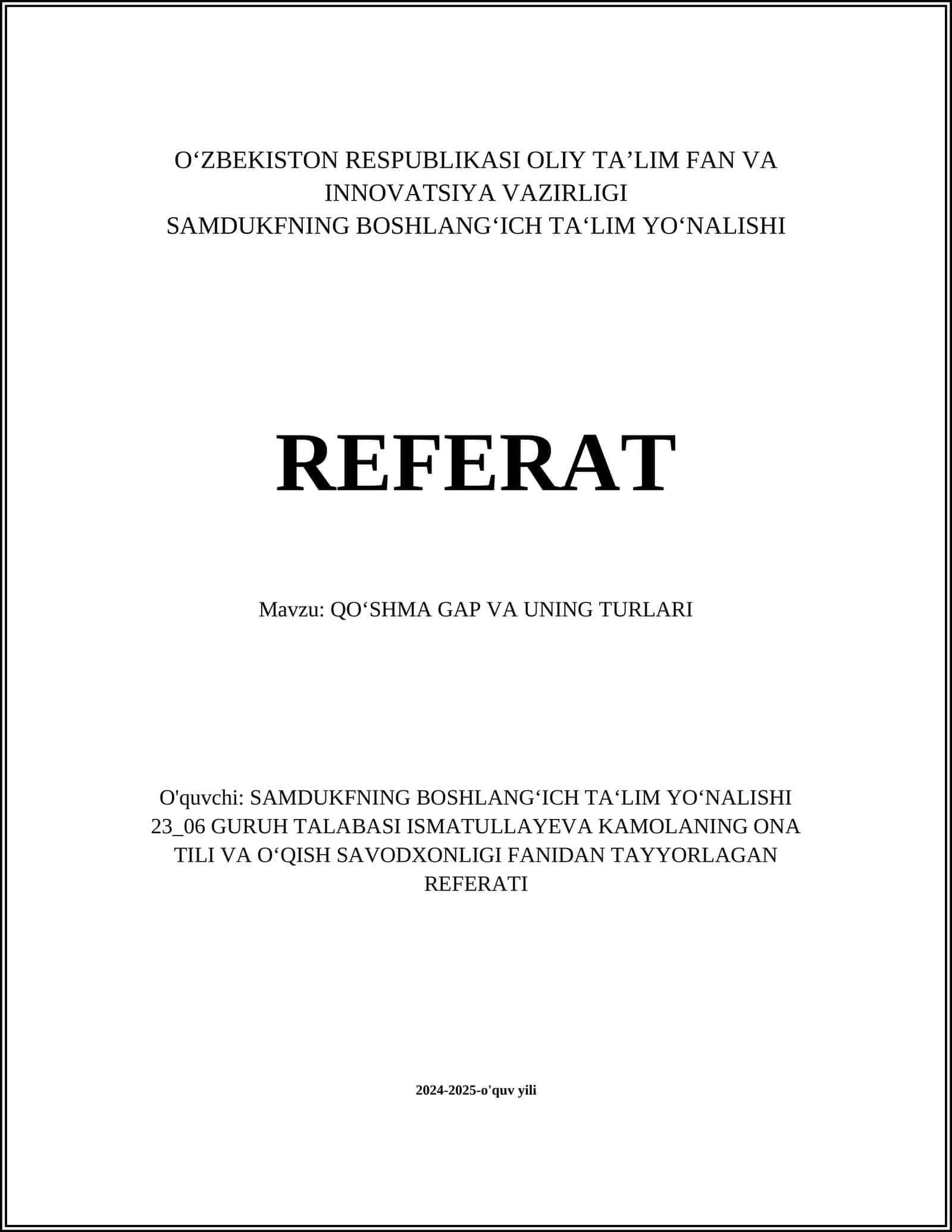 Qo‘shma gap va uning turlari 1