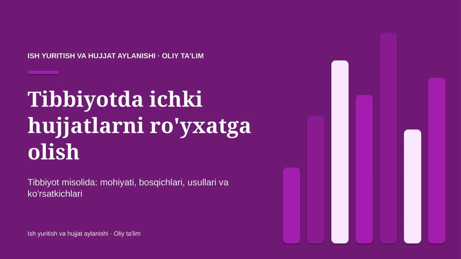 tibbiyotda ichki hujjatlarni ro'yxatga olish 4986 1