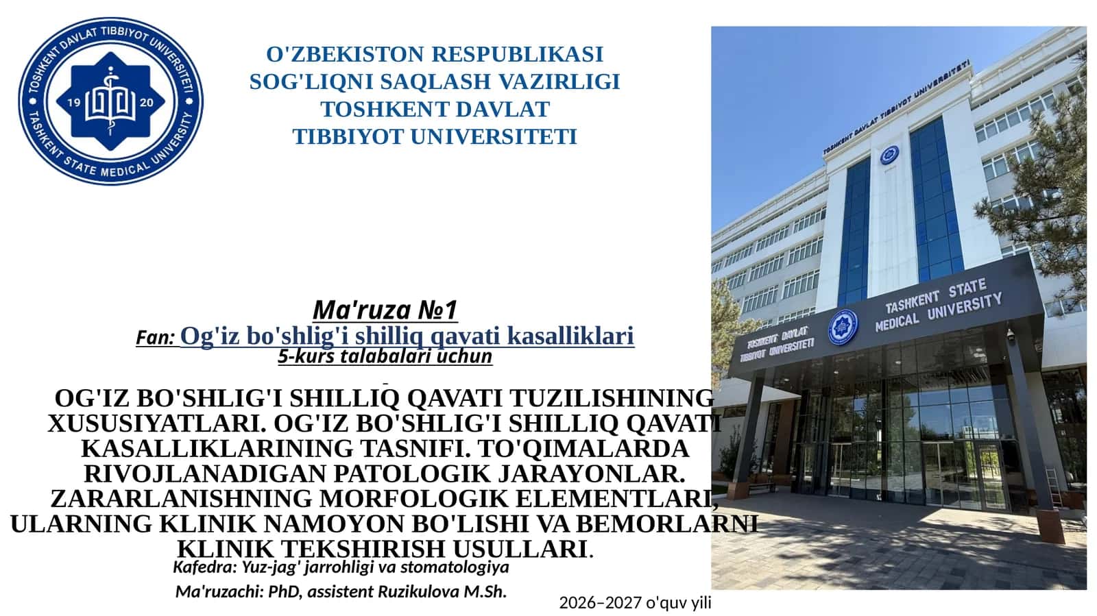 Og'iz bo'shlig'i shilliq qavati kasalliklari 1