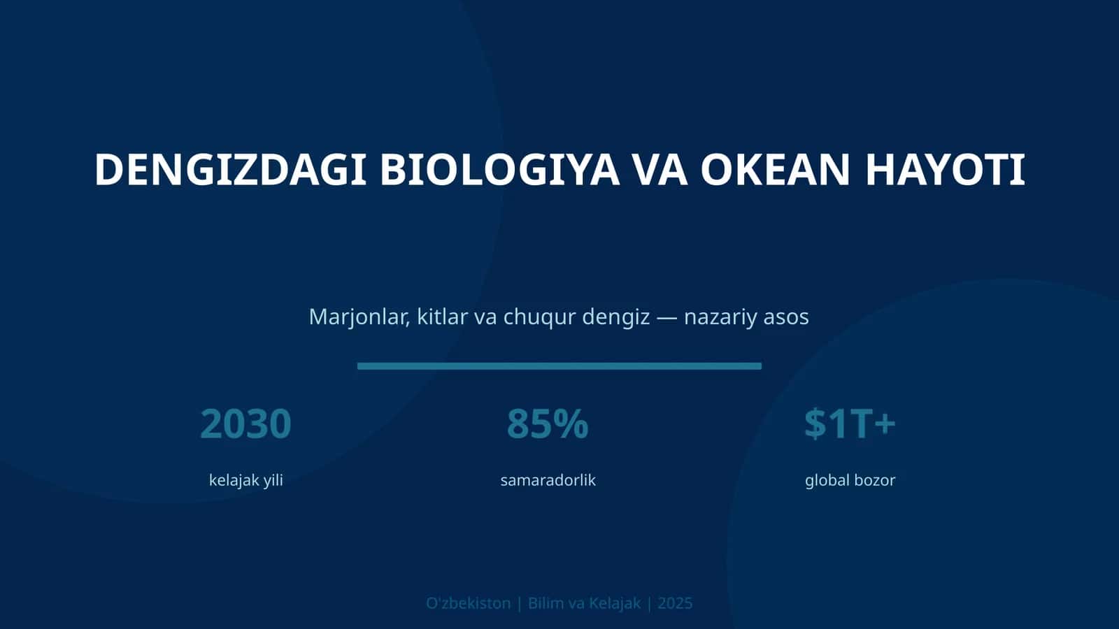 Dengizdagi biologiya va okean hayoti 1