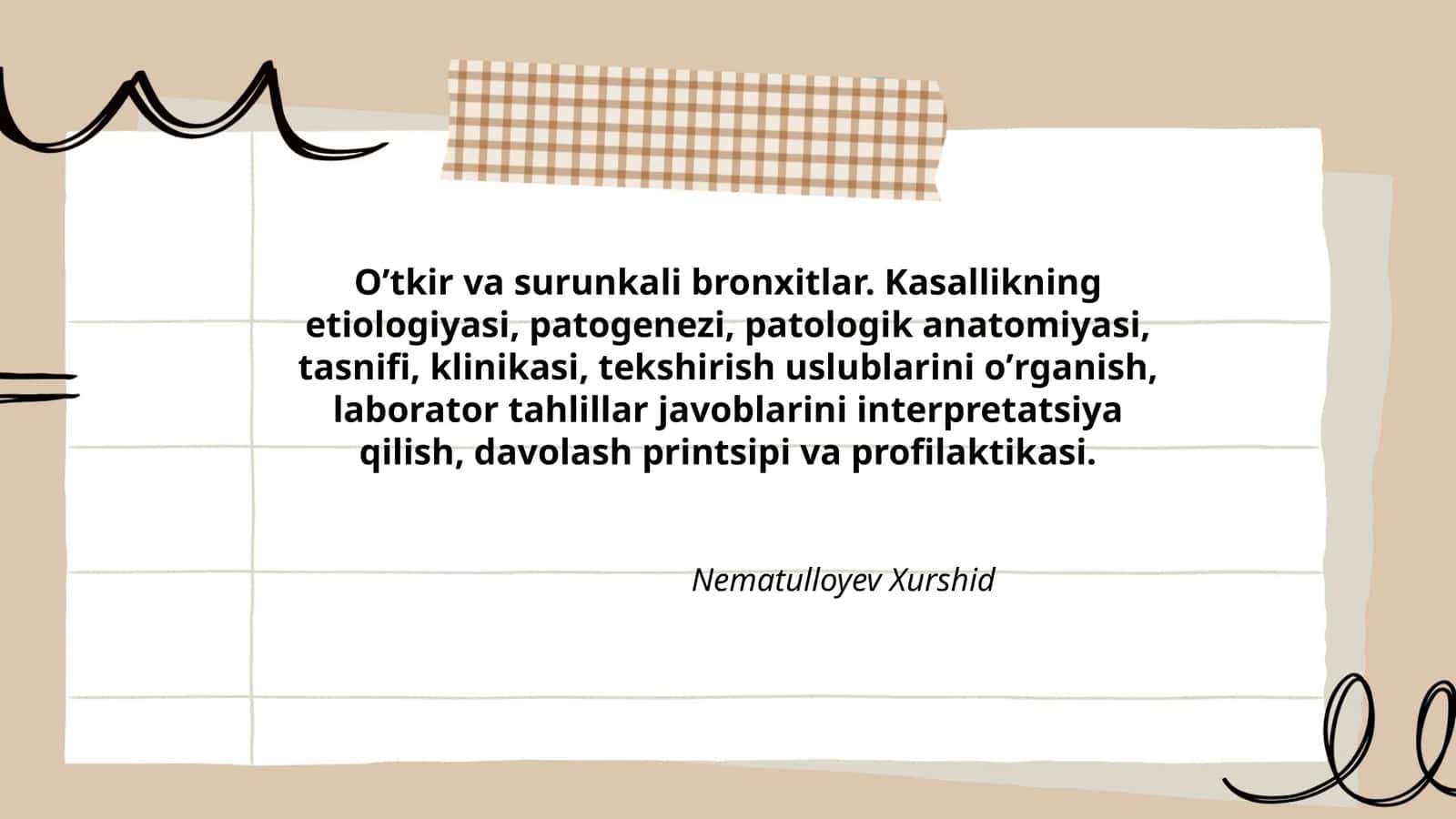 Oʼtkir va surunkali bronxitlar 1