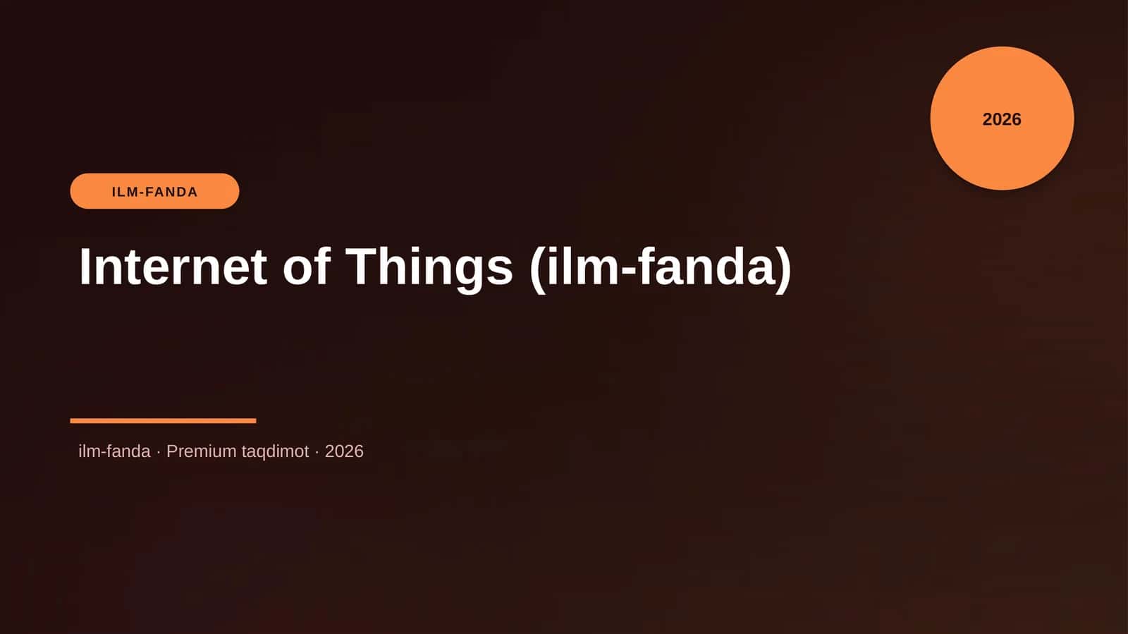 Internet of Things (ilm-fanda) 1