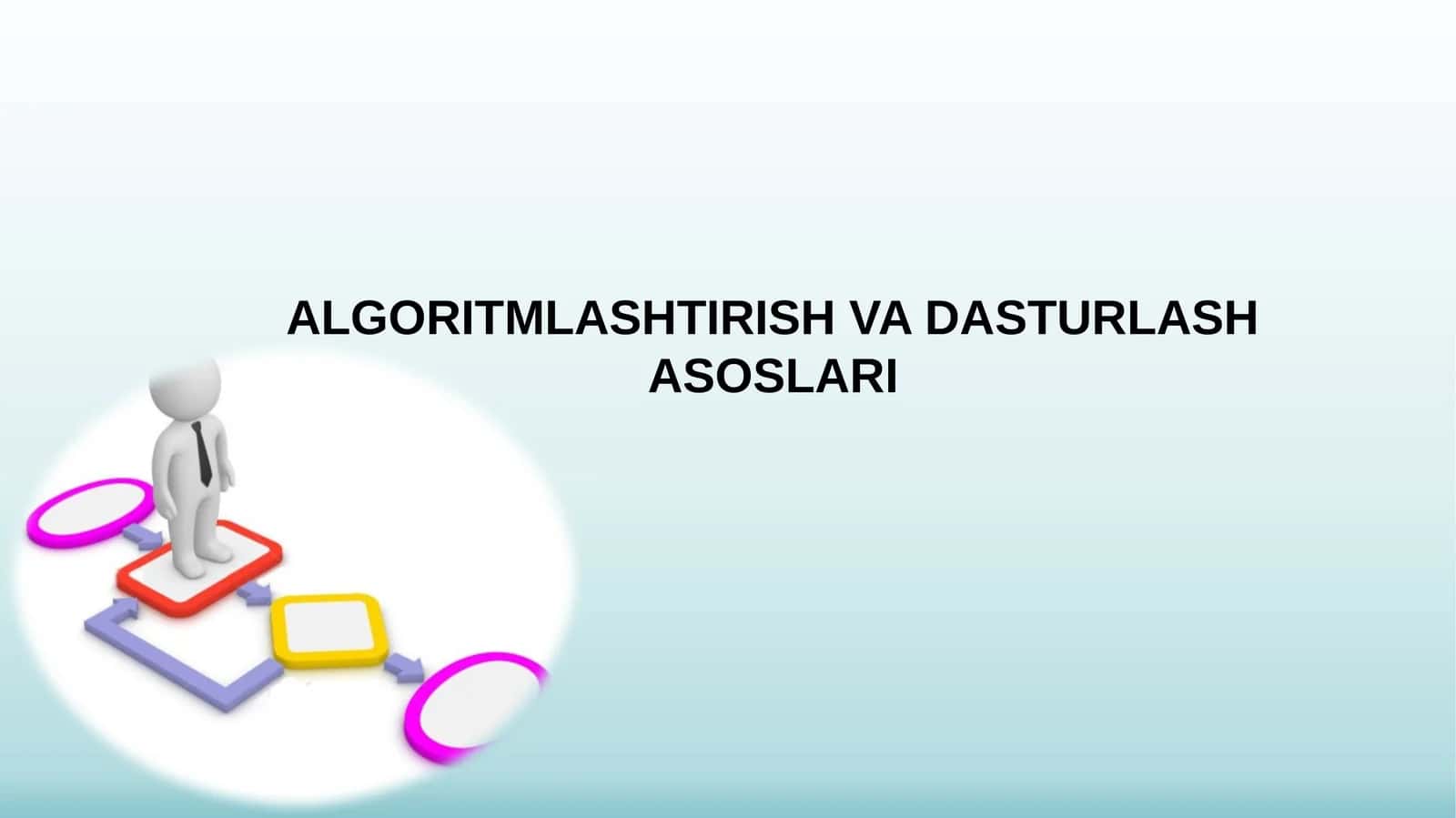 ALGORITMLASHTIRISH VA DASTURLASH ASOSLARI 1
