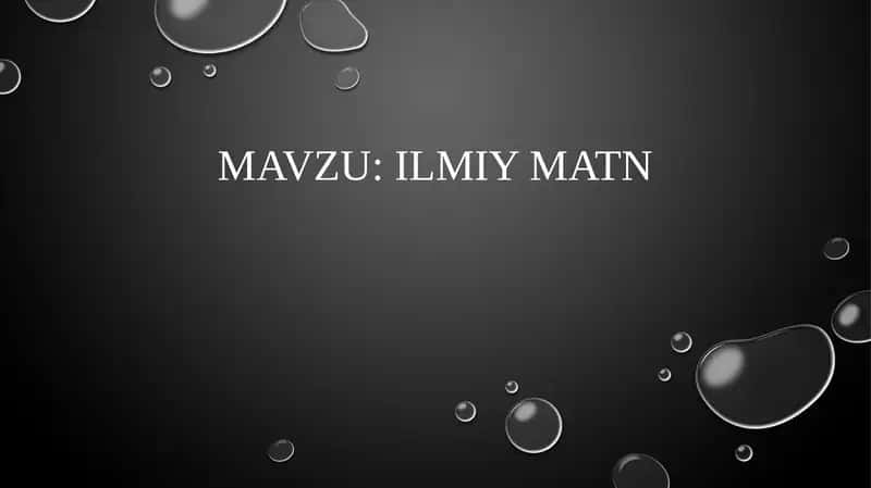Ilmiy matn 1
