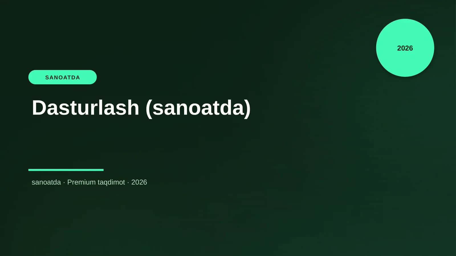 Dasturlash (sanoatda) 1