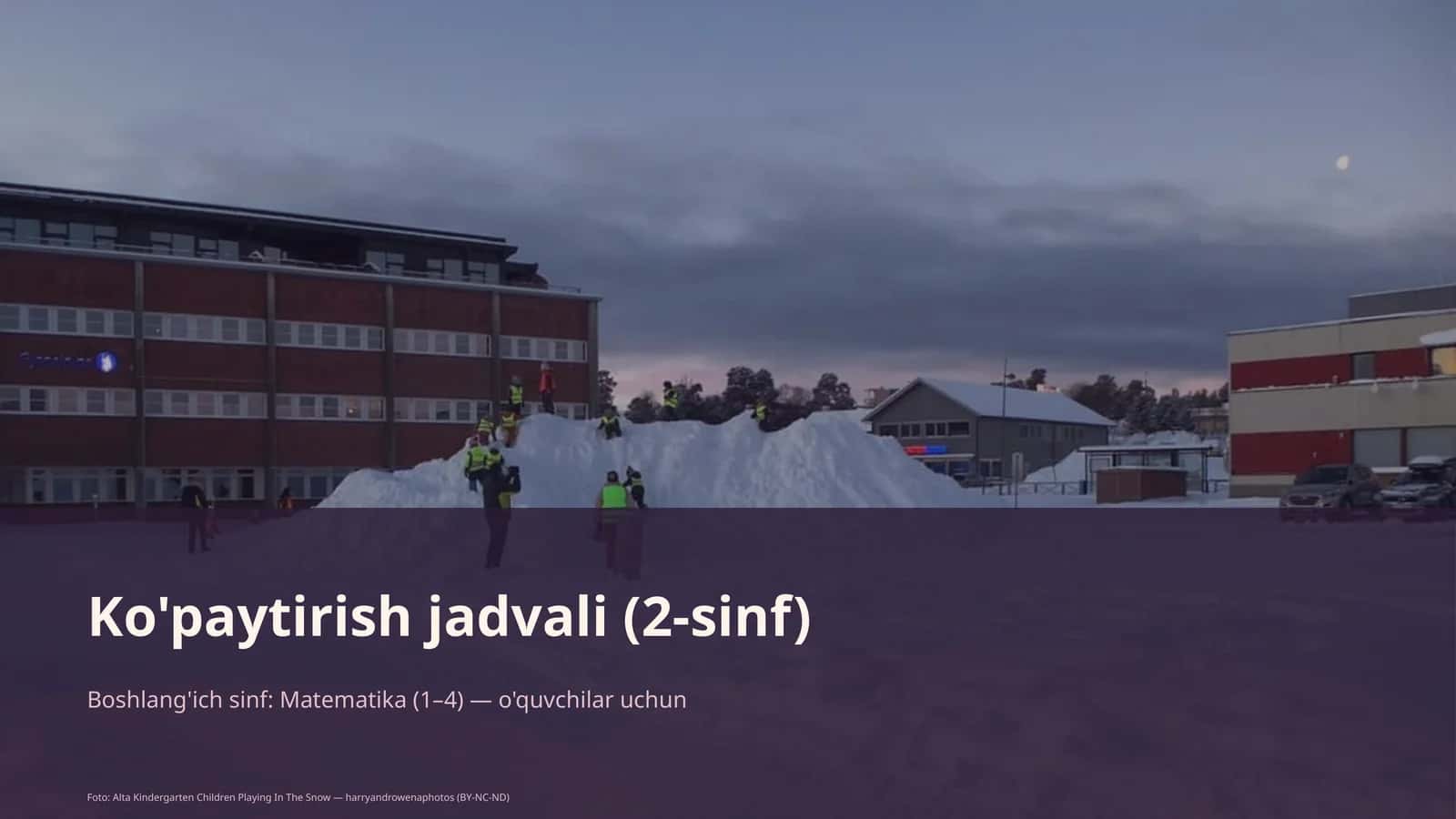Ko'paytirish jadvali (2-sinf) 1