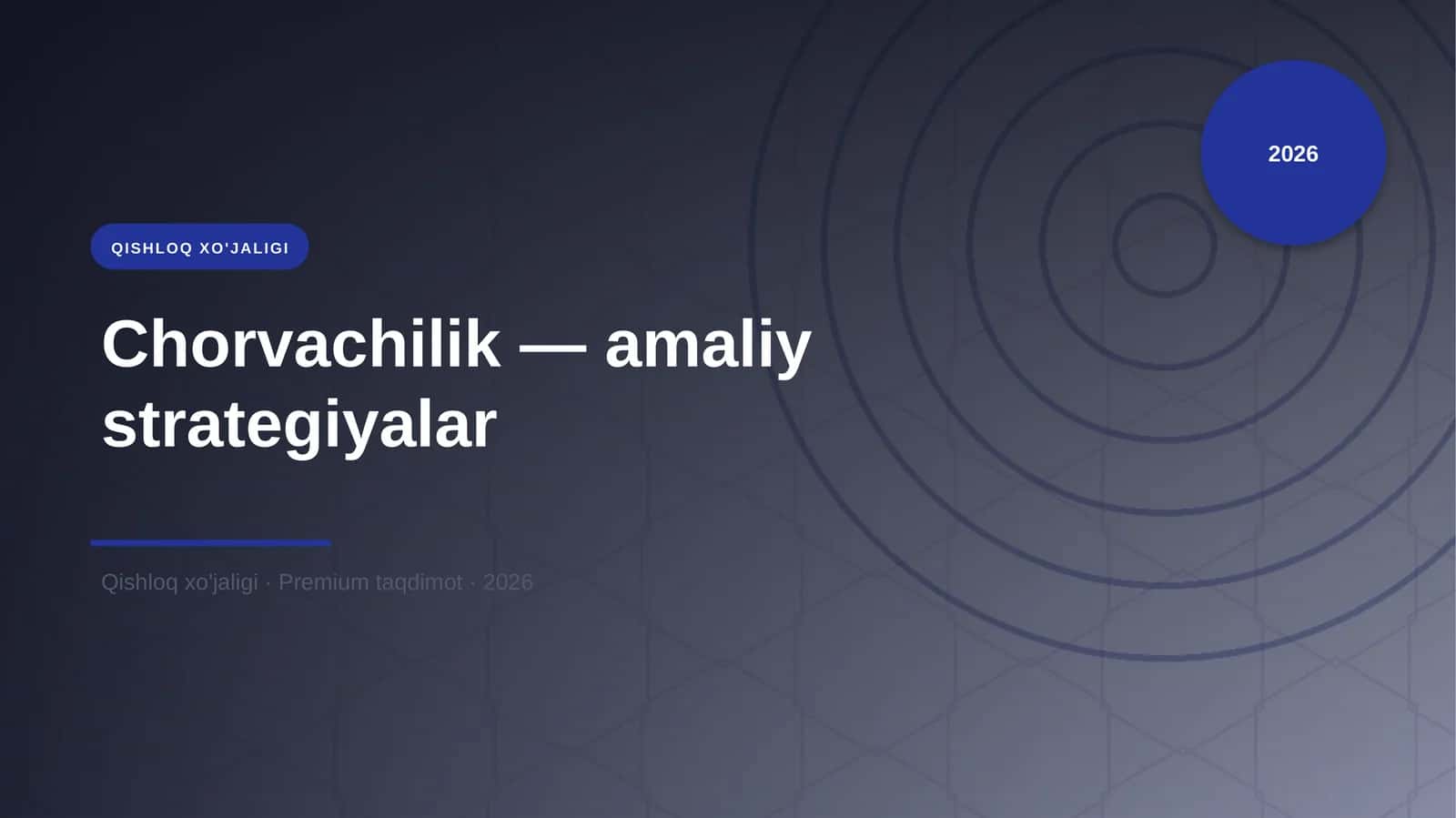 Chorvachilik — amaliy strategiyalar 1