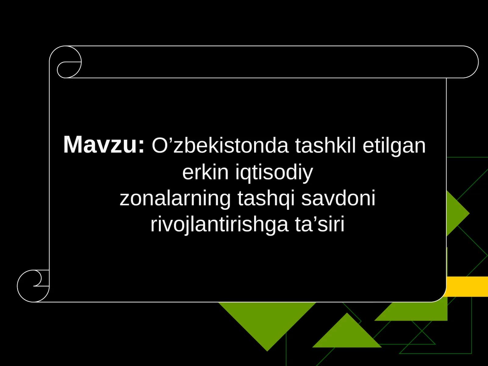 Erkin iqtisodiy zonalar (EIZ) 1