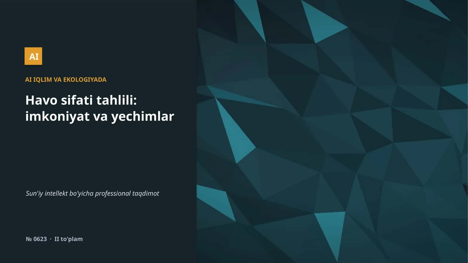 Iqlim va ekologiyada AI 1
