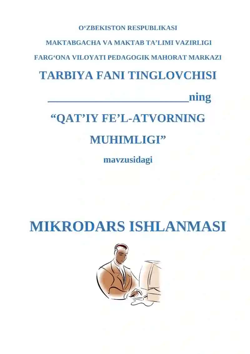 MIKRODARS ISHLANMASI