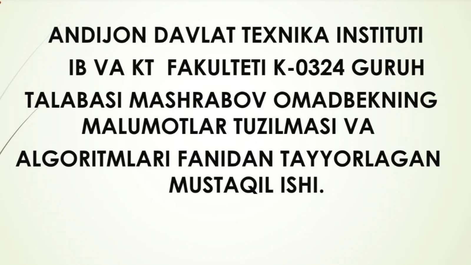 Radix Sort: Tartiblashning samarali usuli 1