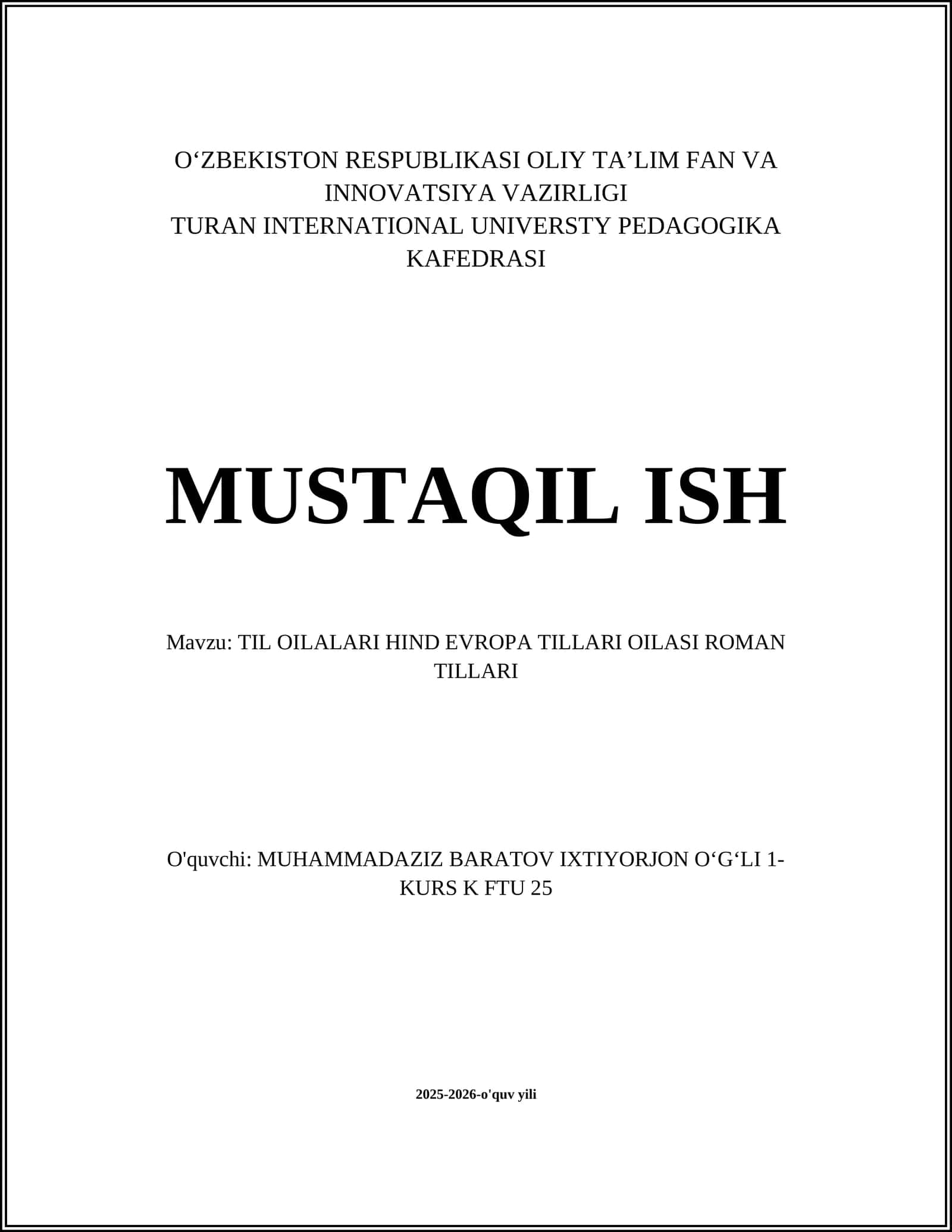 TIL OILALARI HIND EVROPA TILLARI OILASI ROMAN TILLARI 1