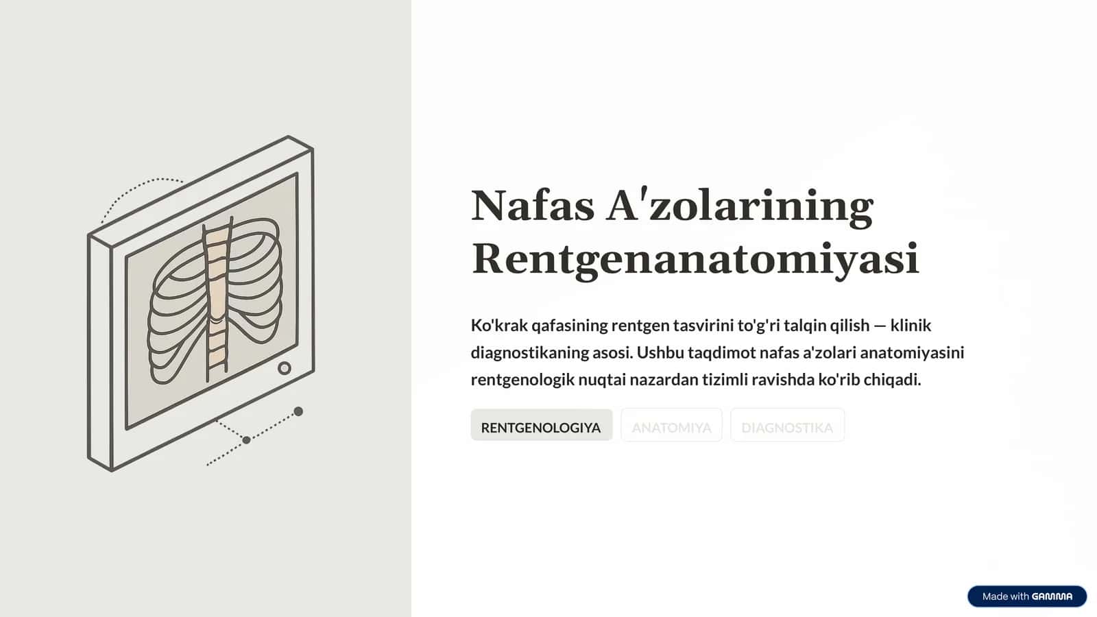 Nafas A'zolarining Rentgenanatomiyasi 1