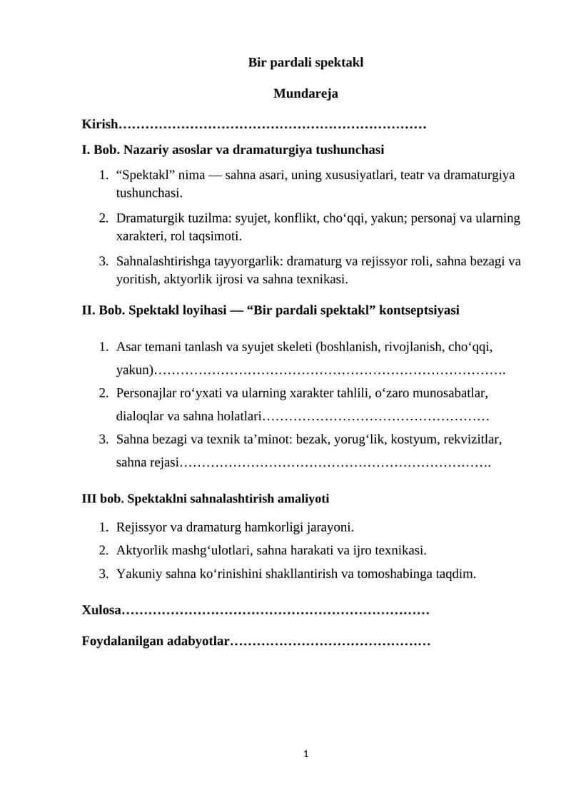 Bir Pardali Spektakl 1