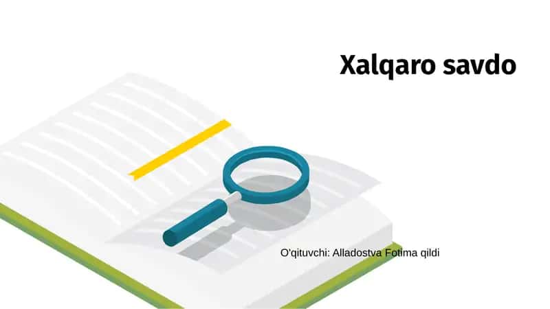 Xalqaro savdo 1