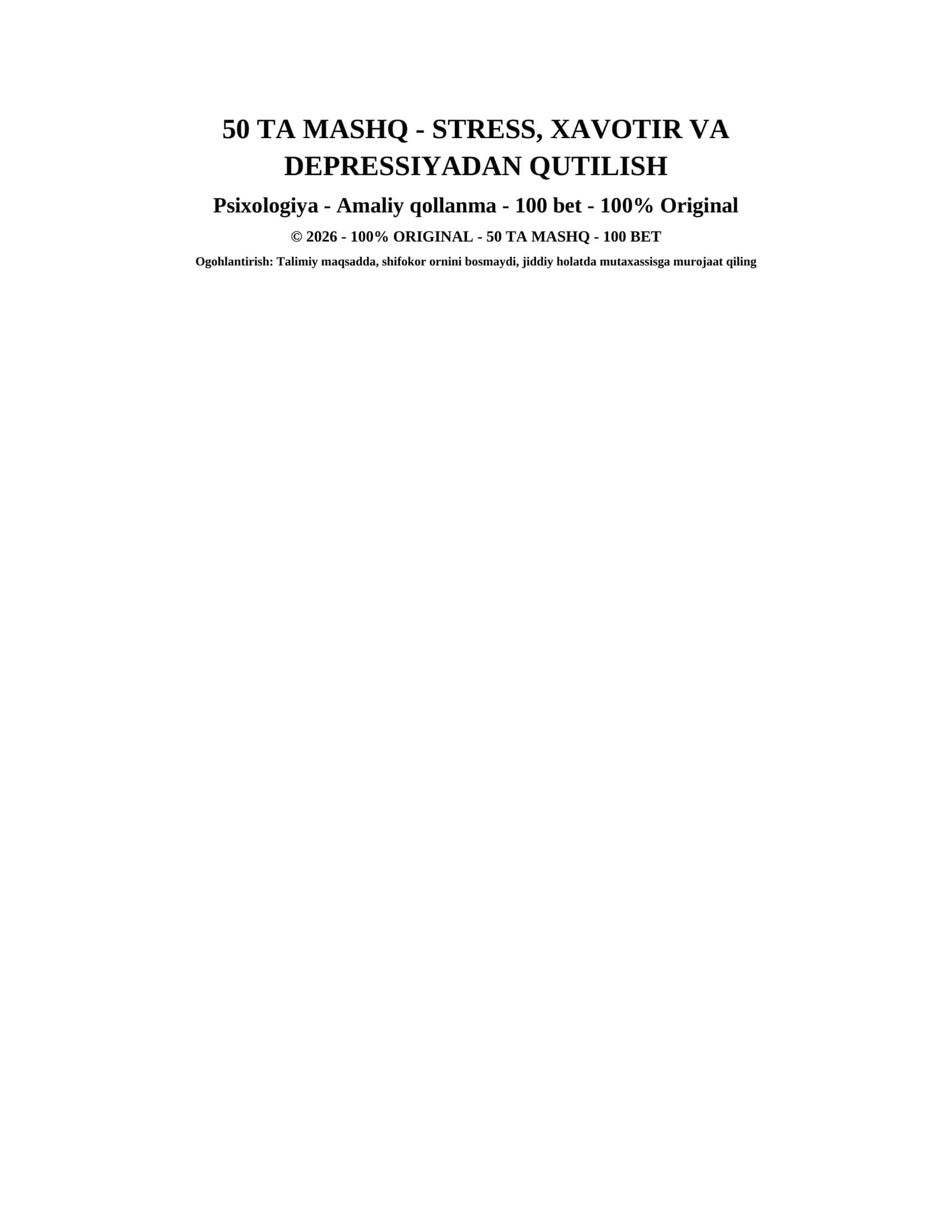 PSIXOLOGIYA-50-Ta-Mashq-Stress-Xavotir-Depressiya 1