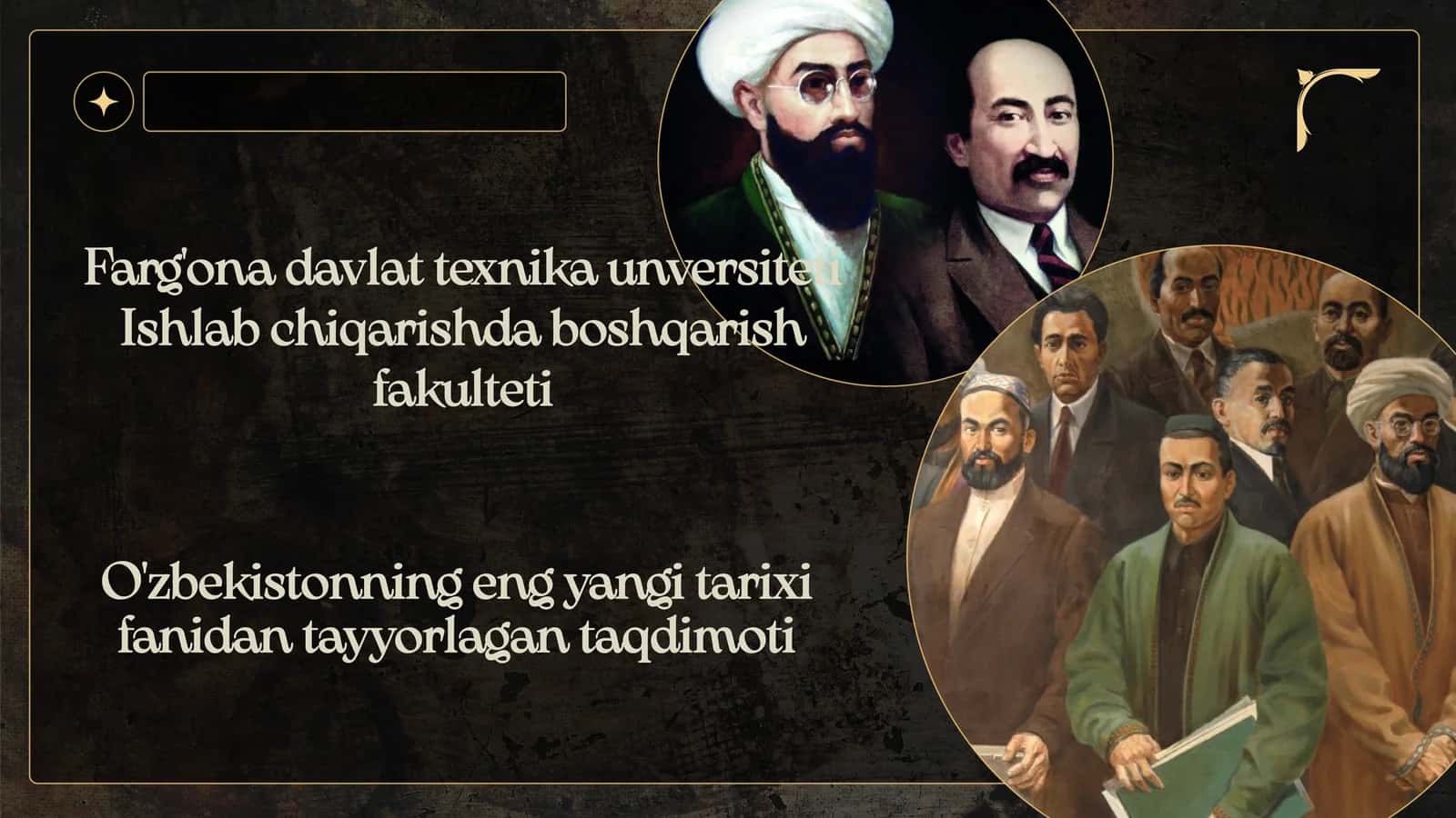 O'zbekistonning eng yangi tarixi fanidan tayyorlangan taqdimoti 1