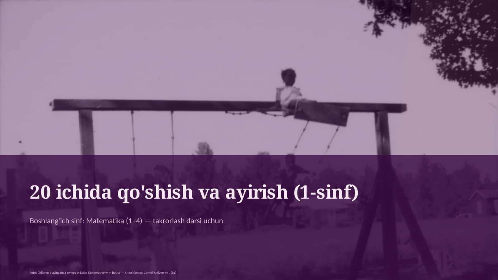 20 ichida qo'shish va ayirish (1-sinf) 1