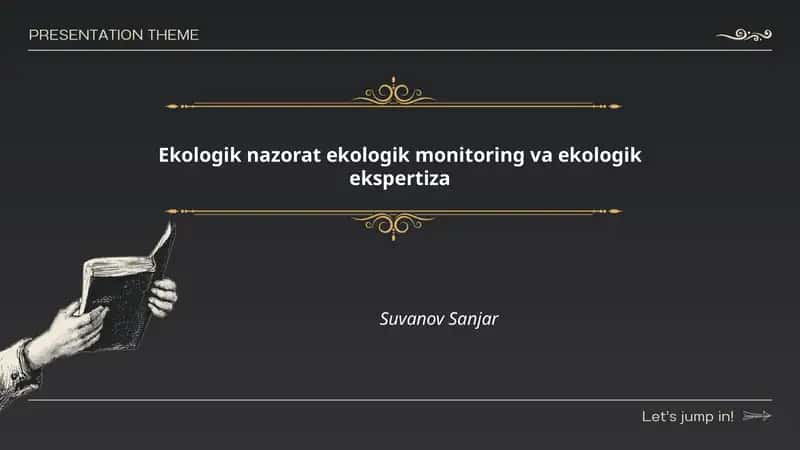Ekologik nazorat ekologik monitoring va ekologik ekspertiza 1