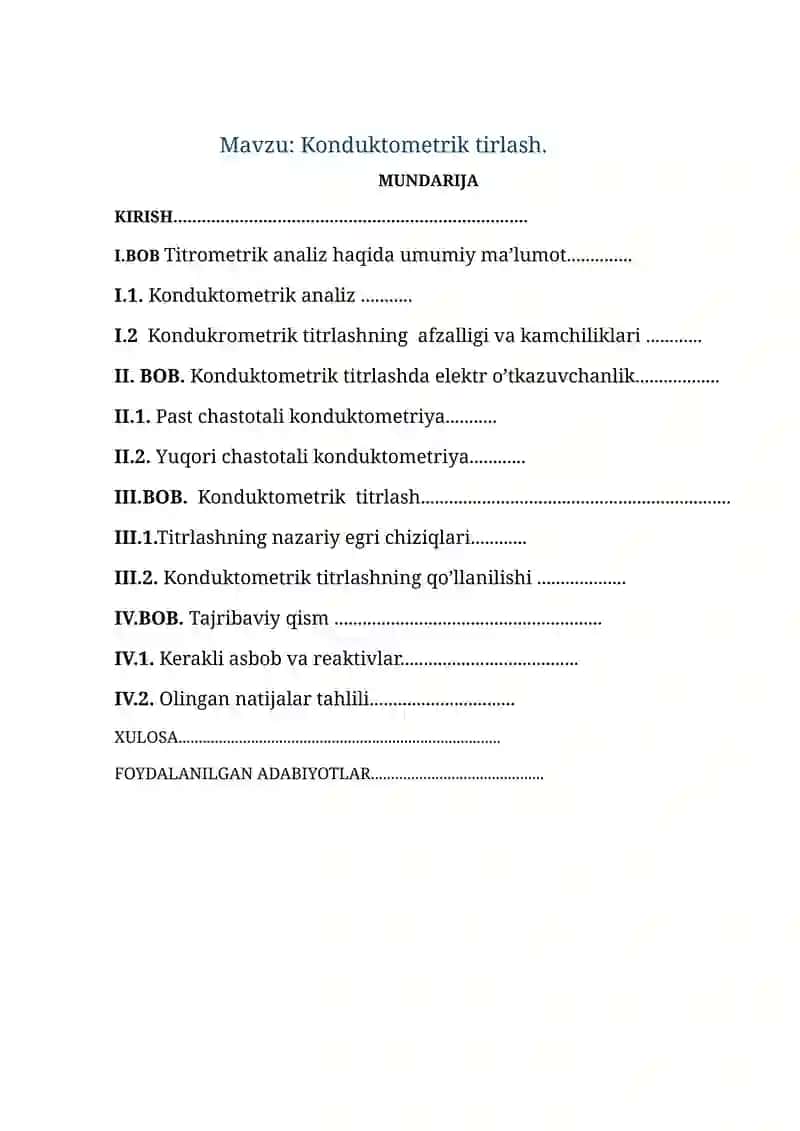 Konduktometrik tirlash 1