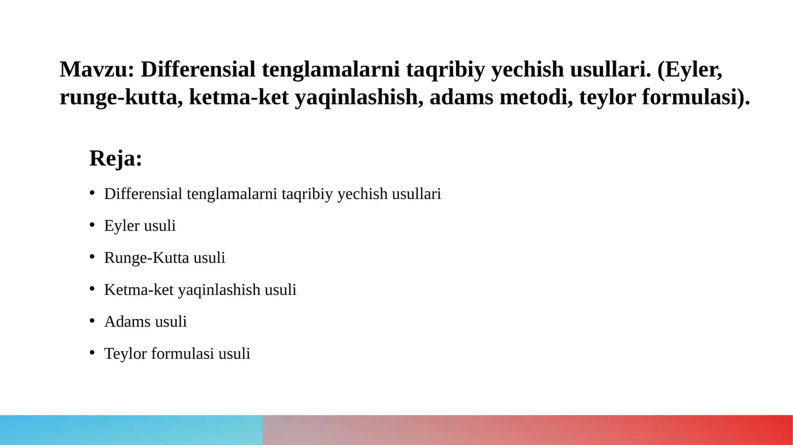 Differensialtenglamalarnitaqribiyyechishusullari 1
