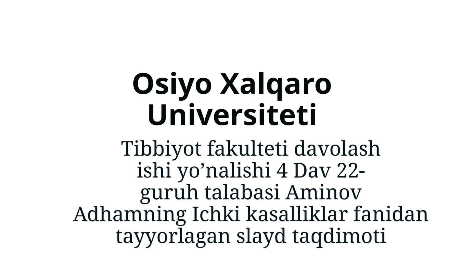 Boʼgʼim kasalliklarini zamonaviy tekshirish usullari. Boʼgʼim sindromini qiyosiy taqqoslash. Birikti 1