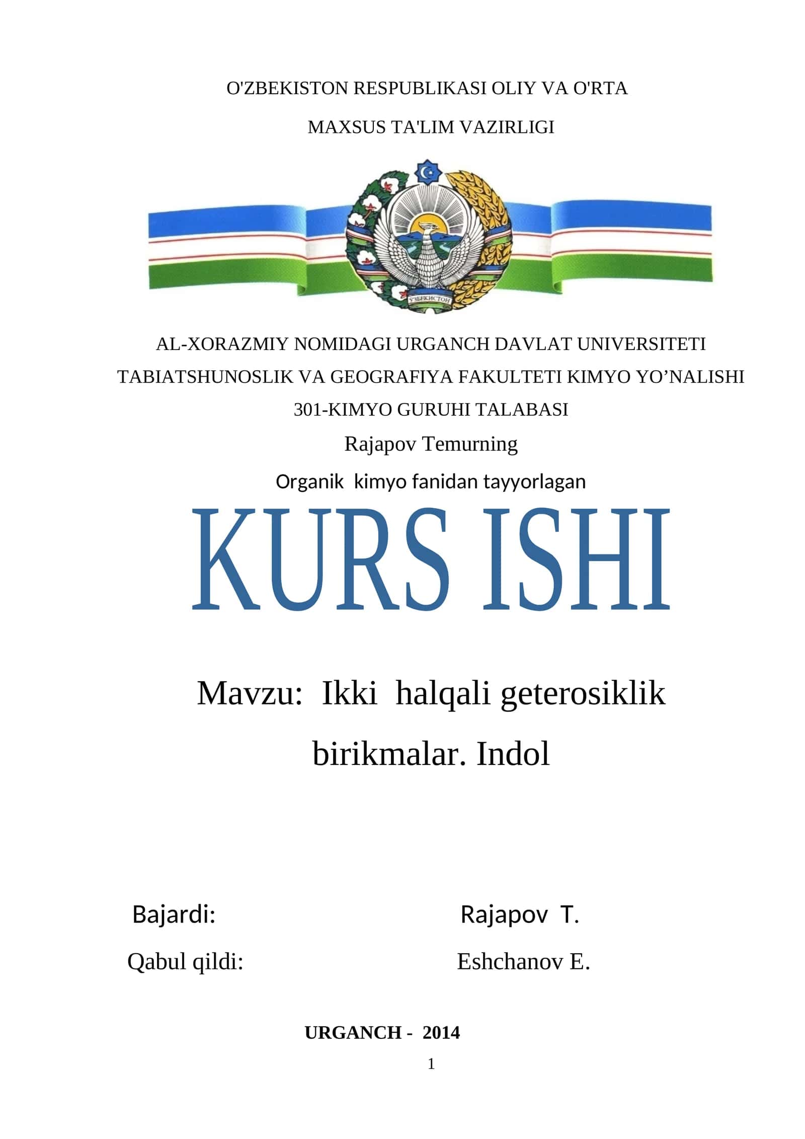 Organik kimyo 1