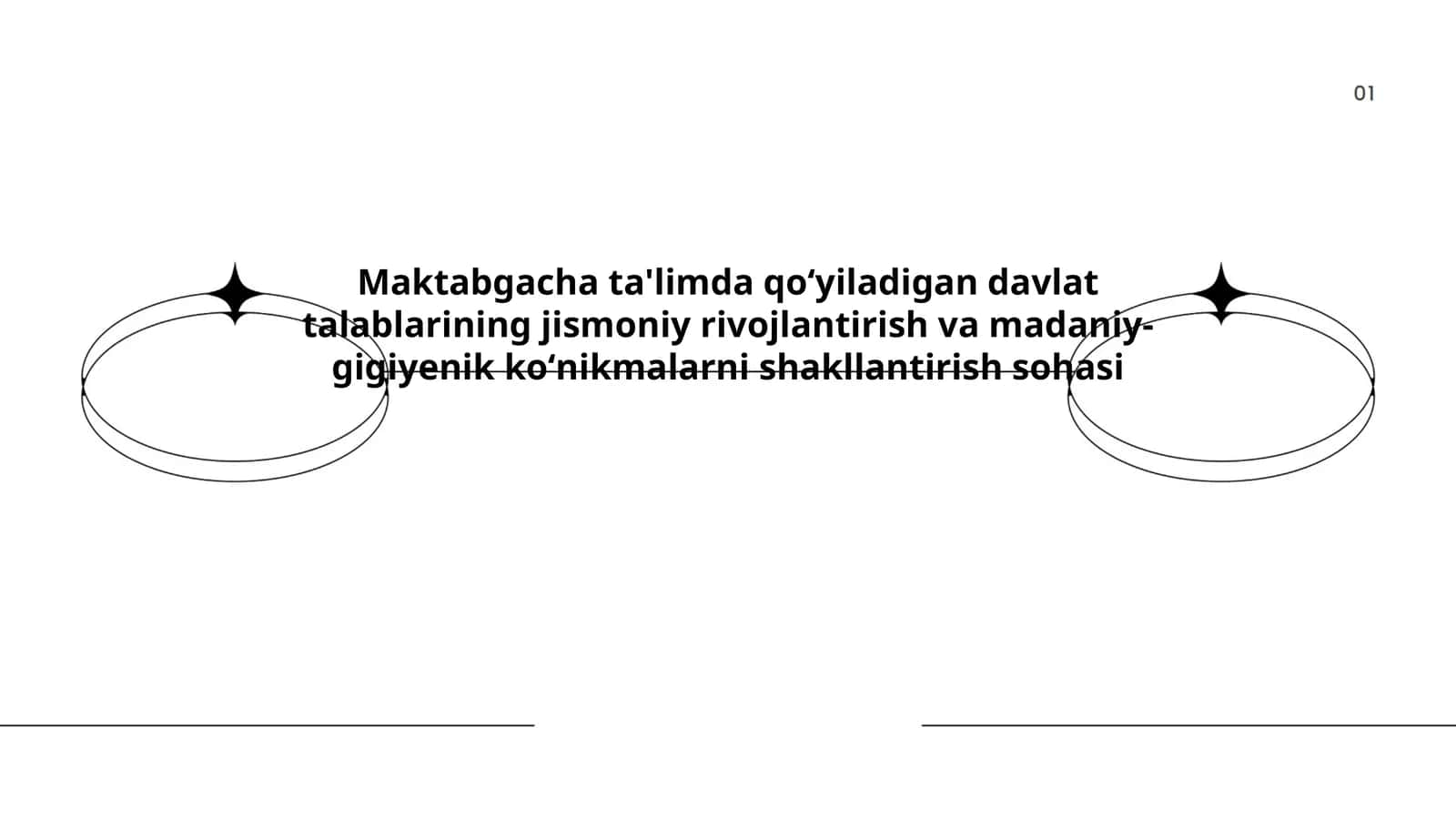 Maktabgacha ta'limda qoʻyiladigan davlat talablarining jismoniy rivojlantirish va madaniy-gigiyenik koʻnikmalarni shakllantirish sohasi 1