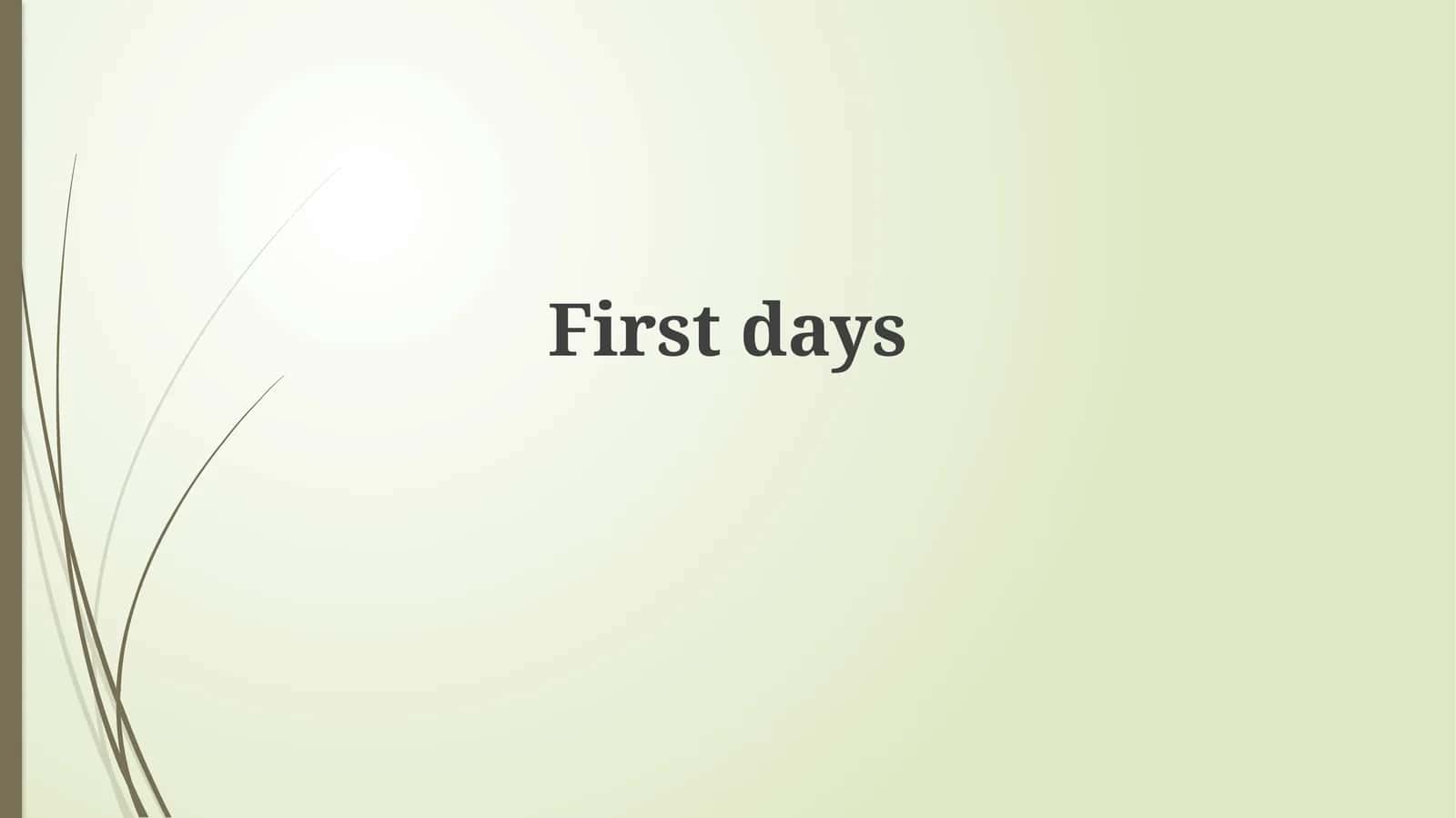 Firstdays 1