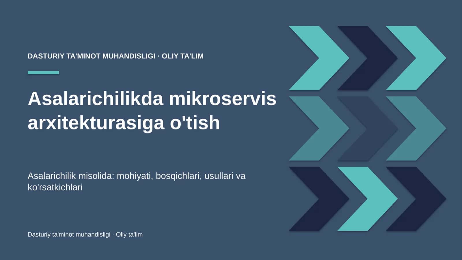 Asalarichilikda mikroservis arxitekturasiga o'tish 1