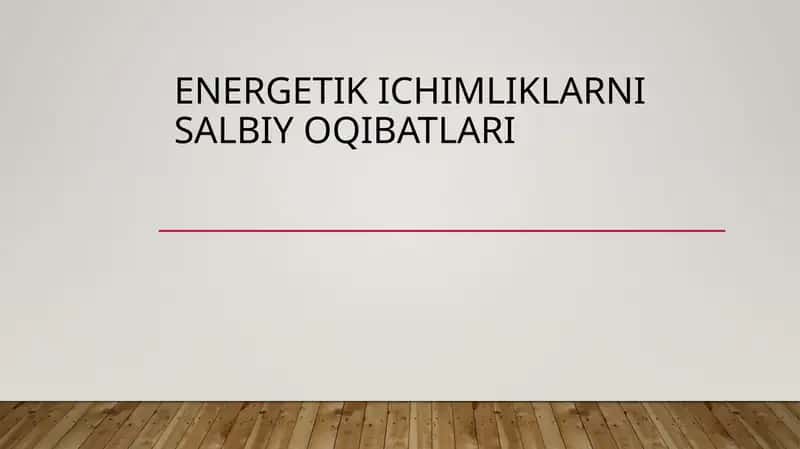 Quvvatli ichimliklar. energetiklar 1