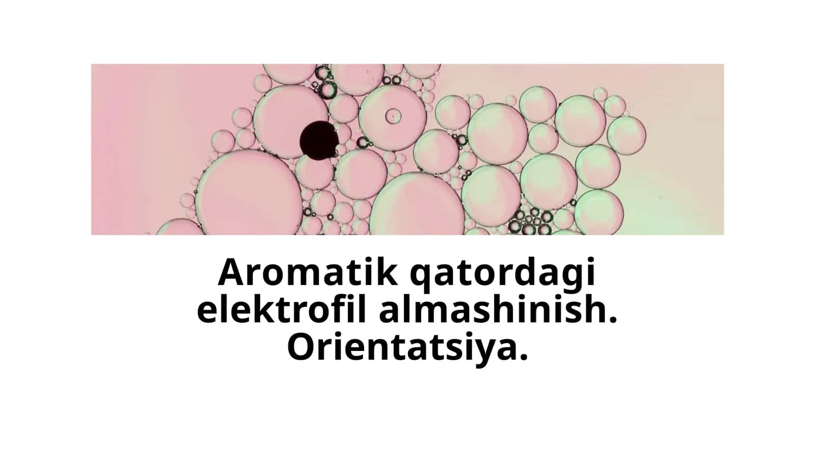 Aromatik qatordagi elektroﬁl almashinish 1