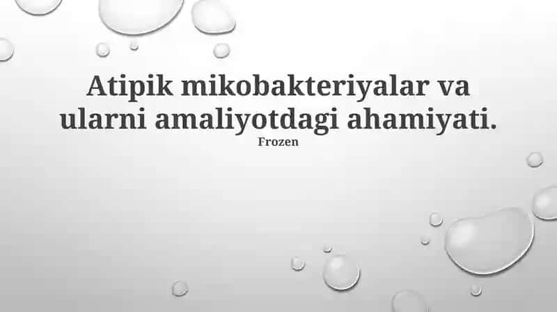 Atipik Mikobakterial Infektsiyalar 1