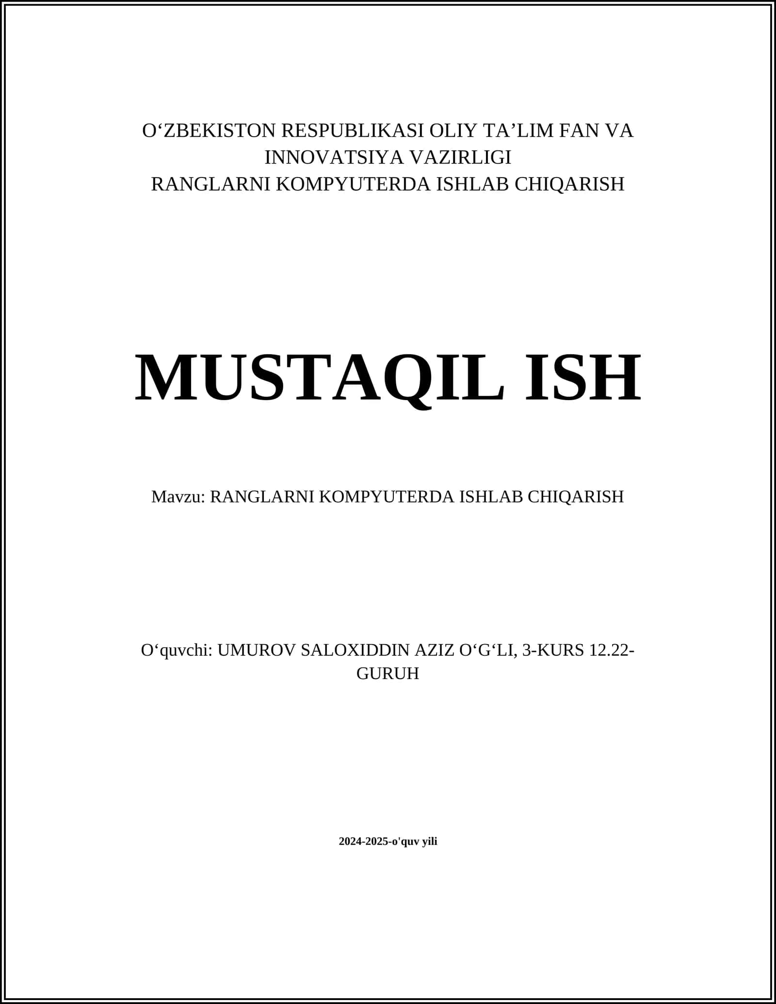 RANGLARNI KOMPYUTERDA ISHLAB CHIQARISH 1