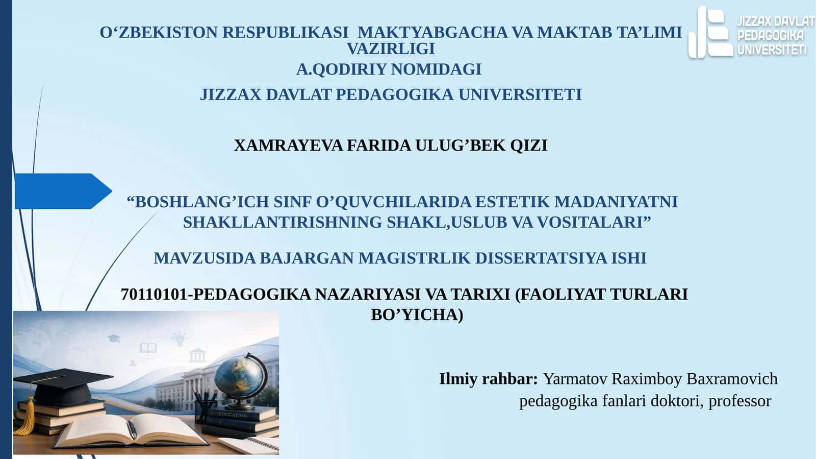"Estetik madaniyat shakllantirishning shakl, uslub va vositalari" 1