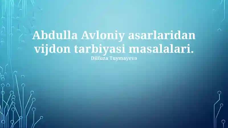 Avloniy "Ta'lim va Tarbiyaning Ahamiyati" 1