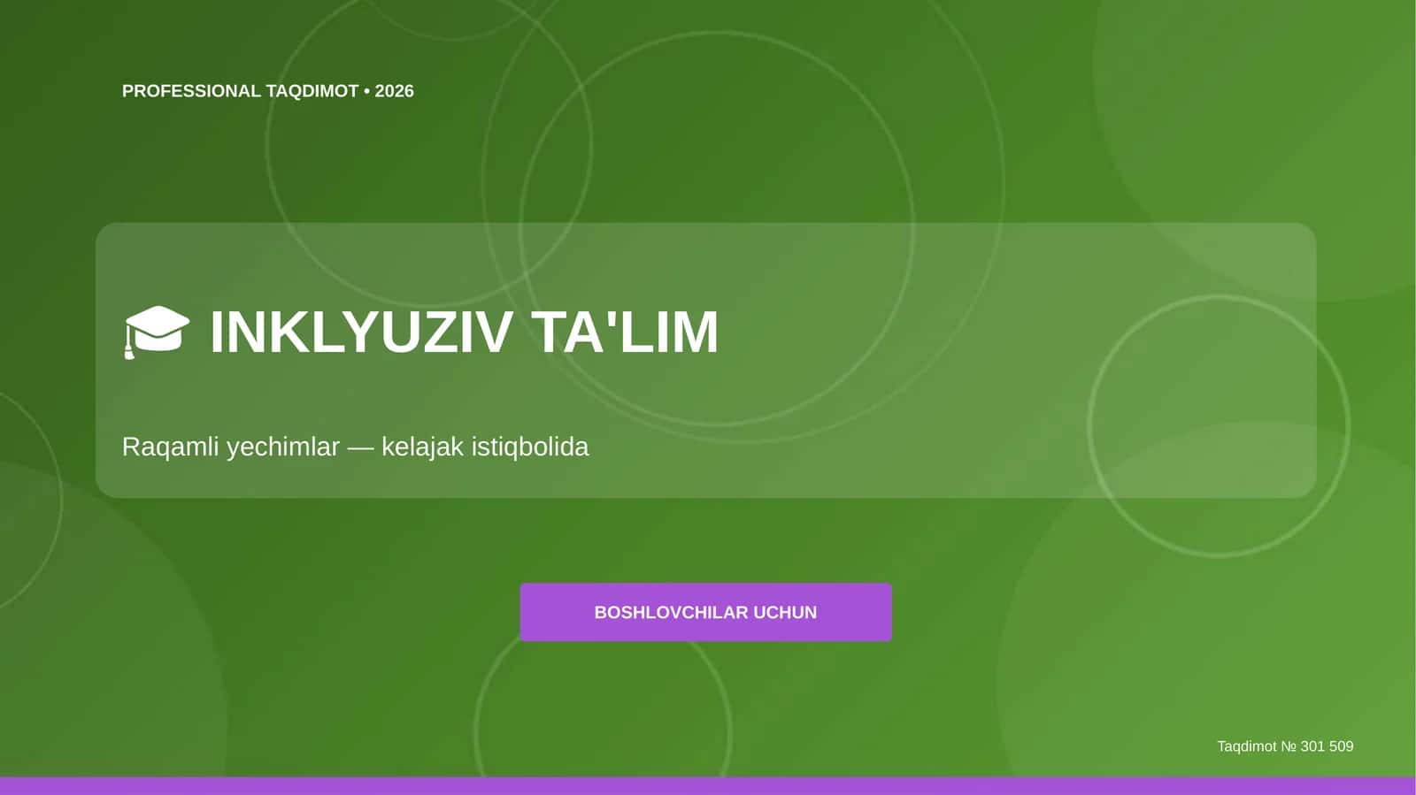 PROFESSIONAL TAQDIMOT • 2026 1