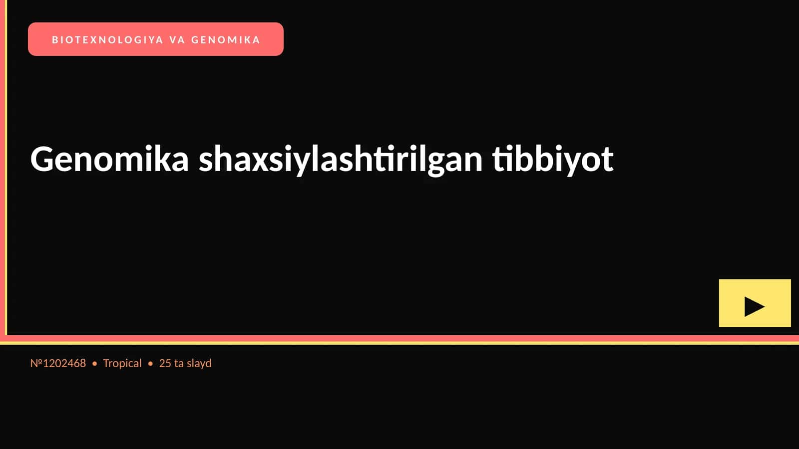 BIOTEXNOLOGIYA VA GENOMIKA 1