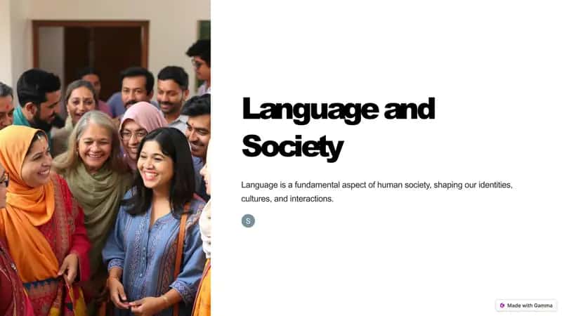 Language and society ppt 1