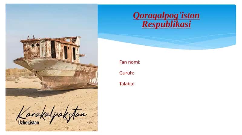 Qoraqalpog`iston Respublikasi 1